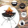 thumbnail image 4 of Spaco 3-in-1 Camping Campfire Grill with Stainless Steel Grills Carrying Bag & Gloves-Silver, Camp Stove for Outdoor Cooking, 4 of 8