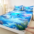 thumbnail image 3 of Homewish Kawaii Blue Salamander 4pcs Bed Sheets for Children Teens,Cartoon Animal King Sheets,Cute Wildlife Super Cozy Sheet Set,Luxury Bedroom Decor, 3 of 7