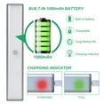 thumbnail image 4 of LEPOTEC LED Motion Sensor Cabinet Light,Under Counter Closet Lighting, Wireless USB Rechargeable Kitchen Night Lights,Battery Operated Light,20 LED Light for Wardrobe,Closets,Cabinet,Cupboard,3 Pack, 4 of 8