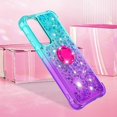 thumbnail image 7 of Slim Fit Phone Case for Samsung Galaxy S23 FE, Bling Shiny Quicksand Effect TPU Bumper Case with Four Corners Heavy Anti-Fall Protection Case for Galaxy S23 FE,Blue Purple, 7 of 7