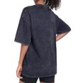 thumbnail image 4 of Women's Distressed Heart Vintage Wash Graphic T-Shirt, Relaxed Short Sleeve Crewneck Tee, 4 of 6