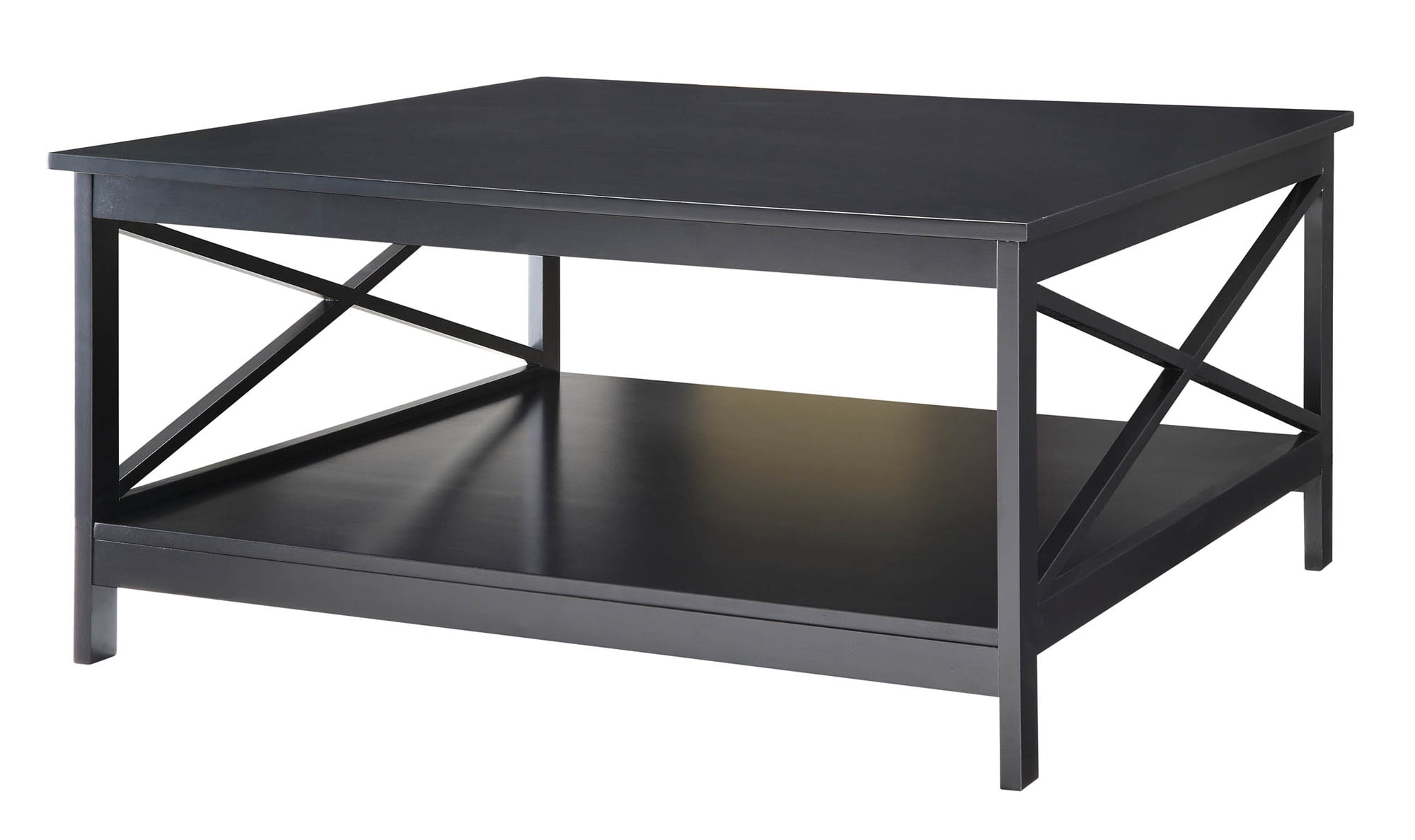 Convenience Concepts Oxford 36" Square Coffee Table, Black