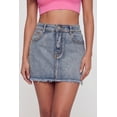 thumbnail image 3 of Women's Rhinestone Studded Frayed Mini Skirt, 3 of 4