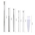 thumbnail image 3 of PVCS Portable Earwax Removal Kit, 6 Pc Stainless Steel Ear Pick Earwax Cleaning Tool, 3 of 7