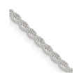 thumbnail image 1 of Diamond2Deal 925 Sterling Silver 1.8 mm Solid Rope Chain Necklace for Women 16", 1 of 7