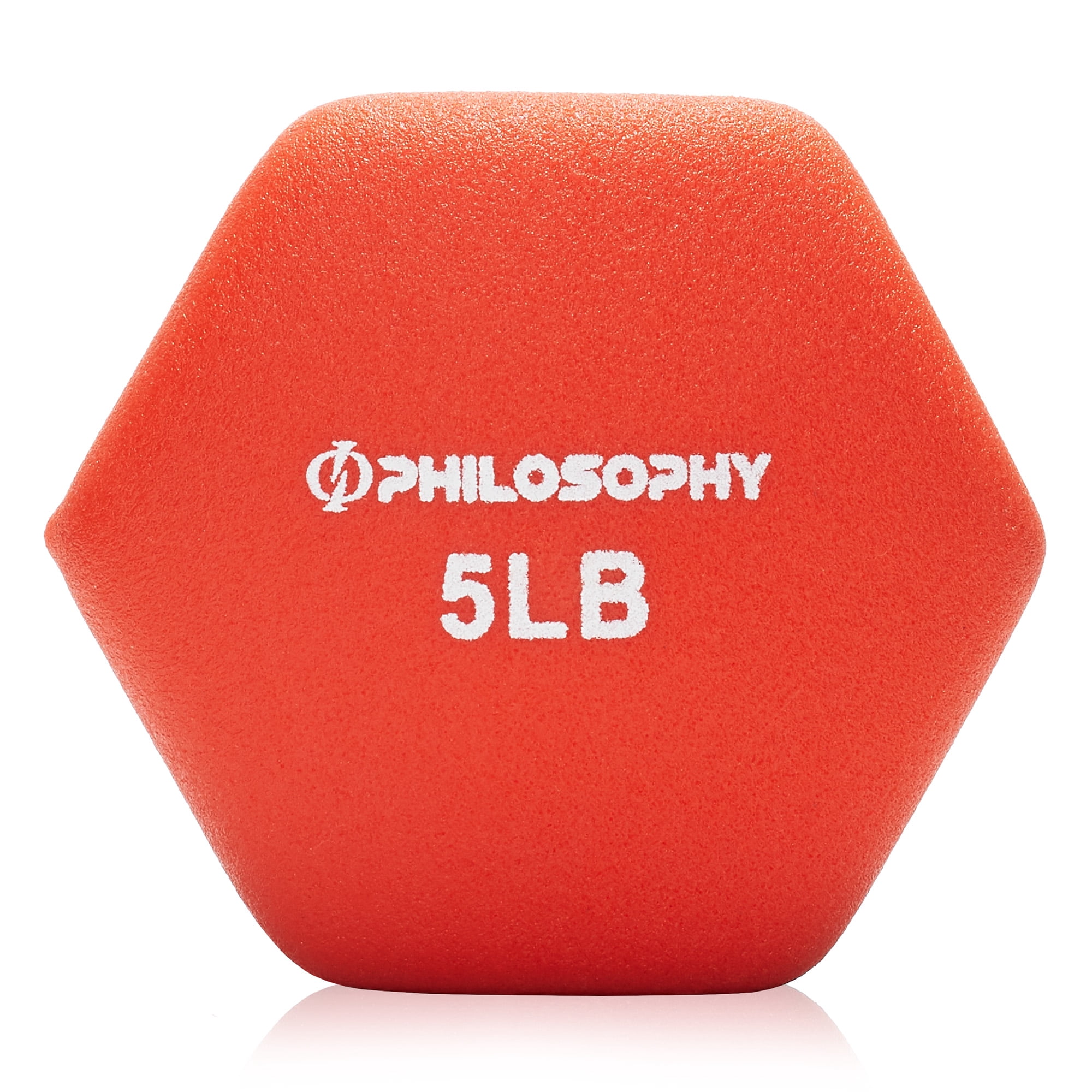 Philosophy Gym Neoprene Dumbbell Hexagon Hand Weights, 5 lb Pair - 10 lb Total
