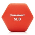 thumbnail image 4 of Philosophy Gym Neoprene Dumbbell Hand Weights, 5 LB Pair - 10 LB Total, 4 of 7
