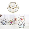 thumbnail image 2 of Inteprter Gran oferta, contenedor de terrario geométrico Pentágono de cristal negro, decoración de alféizar de ventana, maceta, maceta para Decoración del hogar, 2 of 6