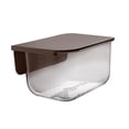 thumbnail image 4 of Cubierta de tejido montada en la pared Soporte de almacenamiento de papel de seda Soporte de caja de pañuelos multifuncional para baño de escritorio Marrón Macarena Cubierta de tejido, 4 of 7
