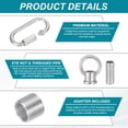 thumbnail image 4 of M10 Fine Thread Lamp Female Loop Holder with M12 Adapter Chain Quick Link, 44 lbs Load Silver Tone, 4 of 7