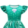 thumbnail image 2 of 2-8T Girls Cartoon Mermaid Short Sleeve Princess Dress Kids Party Dress W/Bag, 2 of 6
