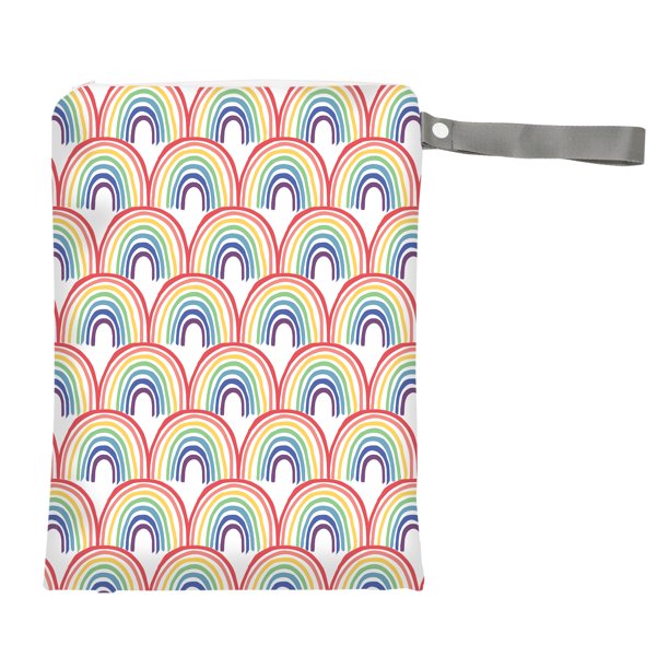 Itzy Ritzy Sealed Wet Bag With Adjustable Handle Measures 11 X 14 Happy Rainbow Walmart Com Walmart Com