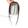 thumbnail image 5 of 2PCS Clip in Bangs 100% Human Hair Extensions Reddish Brown Clip on Fringe Bangs with Temples for women One Piece Hairpiece Air Bangs, 5 of 7