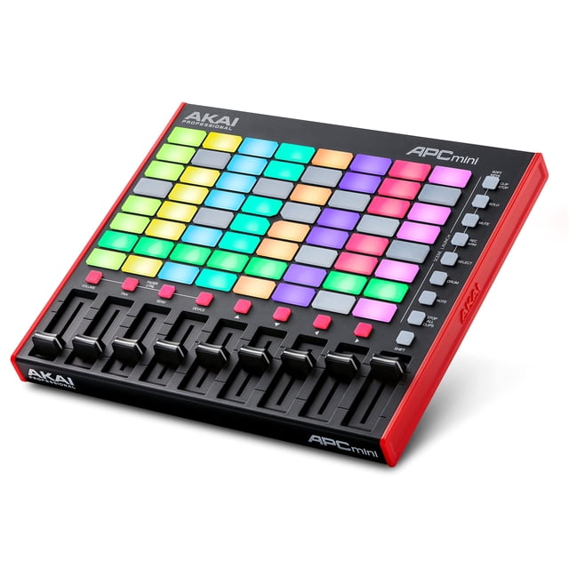 AKAI Professional APC Mini MK2 - Controlador USB MIDI Pad para lanzamiento de clips con Ableton Live Lite, 64 pads RGB, modo batería y nota y mezclador MIDI