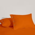 thumbnail image 2 of Couture Charm Decorative Coconut Button Closure Duvet Cover 3-Piece Set Unique Design 600-TC Egyptian Cotton, Queen ( 90" x 90" ) (Orange, Solid), 2 of 4
