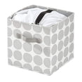 thumbnail image 3 of iDesign Dot Fabric Storage Cube Bin with Dual Side Handles, Gray, 13x13x13 Inches, 3 of 8