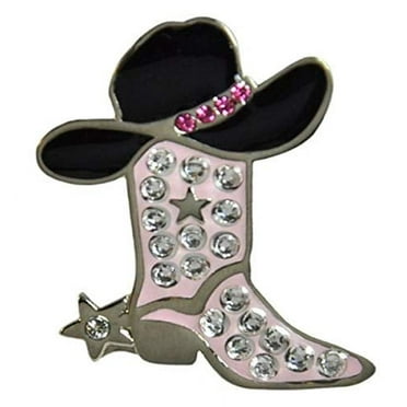 Navika Cowgirl Boot Swarovski Crystal Ball Marker with Hat Clip