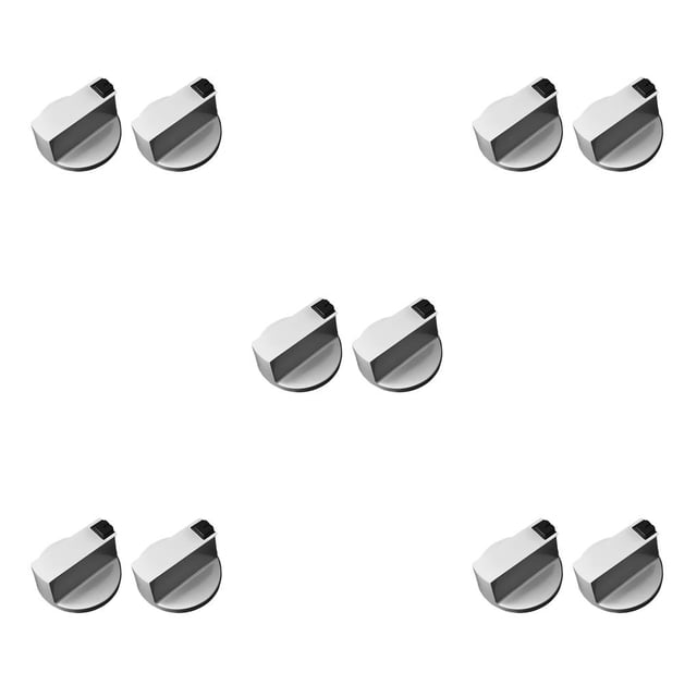 VONKY 2 PCS Metal 6/8mm Universal Silver Stove Control Knobs Adaptors Oven Switch Cooking Control Locks Useful Type 2 6mm 5Set
