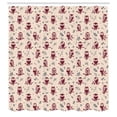 thumbnail image 3 of Ambesonne Owl Shower Curtain, Cartoon Birds Print Mysterious, 69"Wx70"L, Maroon Champagne, 3 of 3