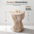 thumbnail image 3 of Dayalane Round Faux Stone Side Table, 15.5" Modern Hourglass End Table Indoor Outdoor, Brown Amber Look Accent Drink Stool for Living Room Patio, Fully Assembled, 3 of 11