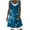 Dark Blue, variant on Patlollav Dress for Woman 2024,Summer Dresses Womens Floral Print Sleeveless Round Neck Dress Fake Two-Piece Dresses