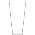 thumbnail image 2 of Sterling Silver Silver/Rhodium-Plated Small Customized Bar Necklace (4.25 X 4.25) Made In United States xna1040ss, 2 of 5