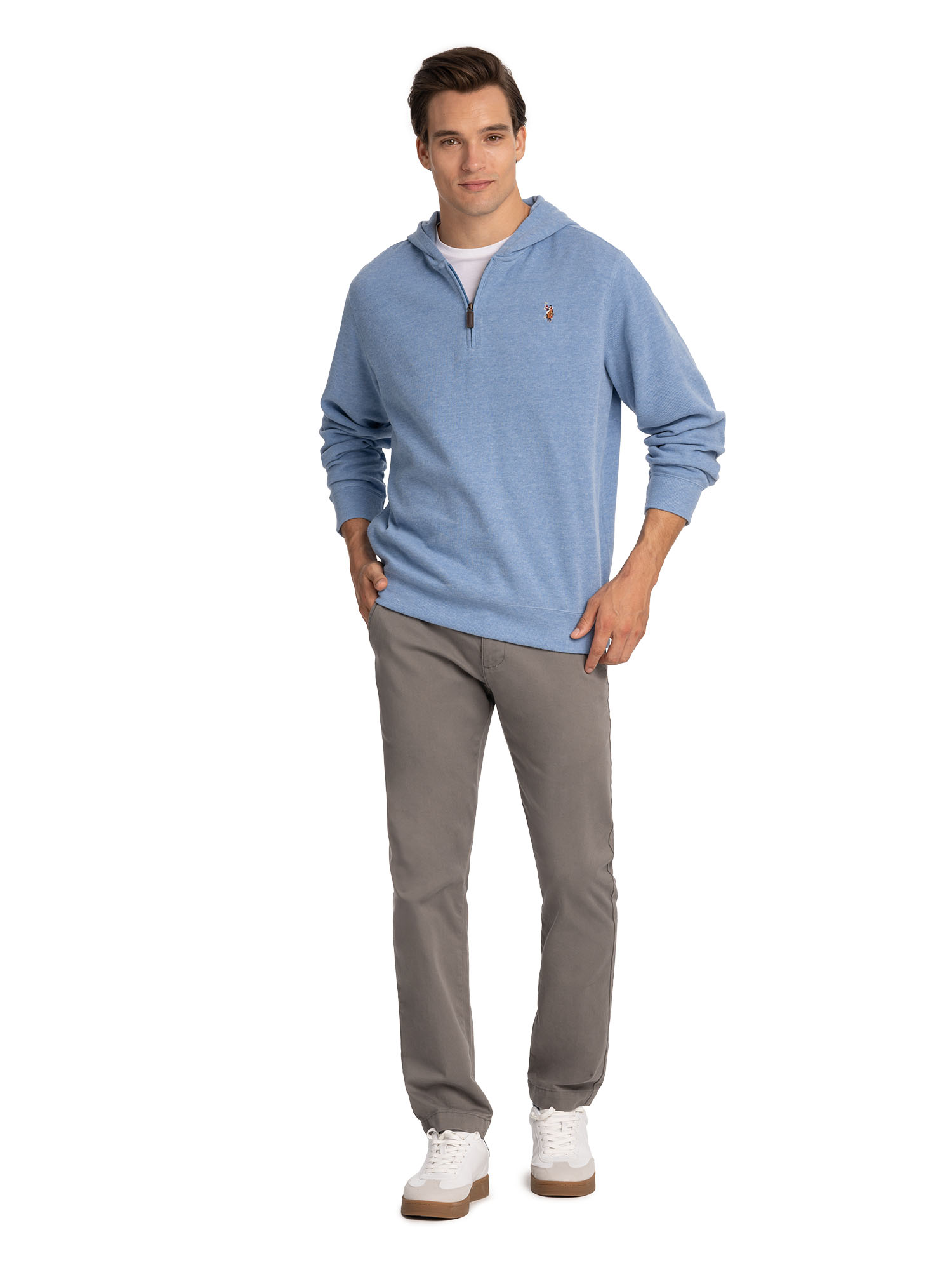 U.S. Polo Assn. Men's Flatback Quartzip Hoodie