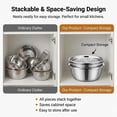 thumbnail image 7 of YUSUIYI Grating and Slicing Bowl,3 in 1 Germany Multifunctional Stainless Steel Basin with Drain Basket for Vegetables, 7 of 7