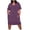 womens dresses summer-Purple, variant on Summer Brilliant Summer Womens Dresses Plus Size Women's Fashion Large Solid Short Sleeved-Neck Pocket Dress Green XXXXL