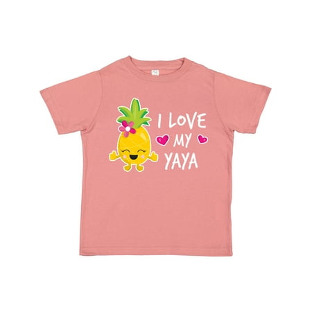 

Inktastic I Love My Yaya with Pineapple Gift Toddler Toddler Girl T-Shirt
