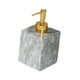 thumbnail image 4 of Dispensador de jabón con bomba Macarena textura de mármol 400 ml cabeza dorada gris, 4 of 8