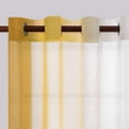 thumbnail image 2 of Voguele Drapes Treatments Curtains Home Decor Window Curtain Sheer Voile Panel Long Light Filtering Vintage Grommet Yellow 132x183cm/52*72in, 2 of 5