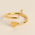 thumbnail image 2 of Xihbxyly Anillos de Inicial de Oro, Anillo Apilable con Letra Abierta, Joyería Ajustable con Alfabeto, Regalos Personalizados Únicos, Accesorio de Moda para Mujer, Perfecto para Mamá o Novia., 2 of 6