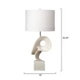 thumbnail image 3 of Jamie Young Co Obscure Modern Polyresin Table Lamp With Off White Linen Shade, 3 of 4