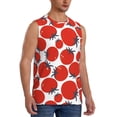 thumbnail image 2 of Bingfone Hand Drawn Tomatoes Pattern Men's Tank Tops Workout Sleeveless Tee Shirts Running Beach Tanks for Men-Large, 2 of 7
