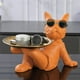 thumbnail image 5 of Escultura francesa, llavero, estatua de perro, almacenamiento de artículos diversos, figura de animal, escritorio naranja, 5 of 5