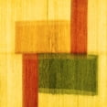 thumbnail image 1 of Ahgly Company Machine Washable Indoor Square Abstract Yellow Contemporary Area Rugs, 5' Square, 1 of 4