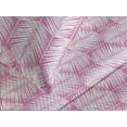 thumbnail image 3 of Ambesonne Palm Leaf Quilted Coverlet 2 Pcs, Pink Tropic Leaves Exotic, Twin Size, Pink and White, 3 of 4
