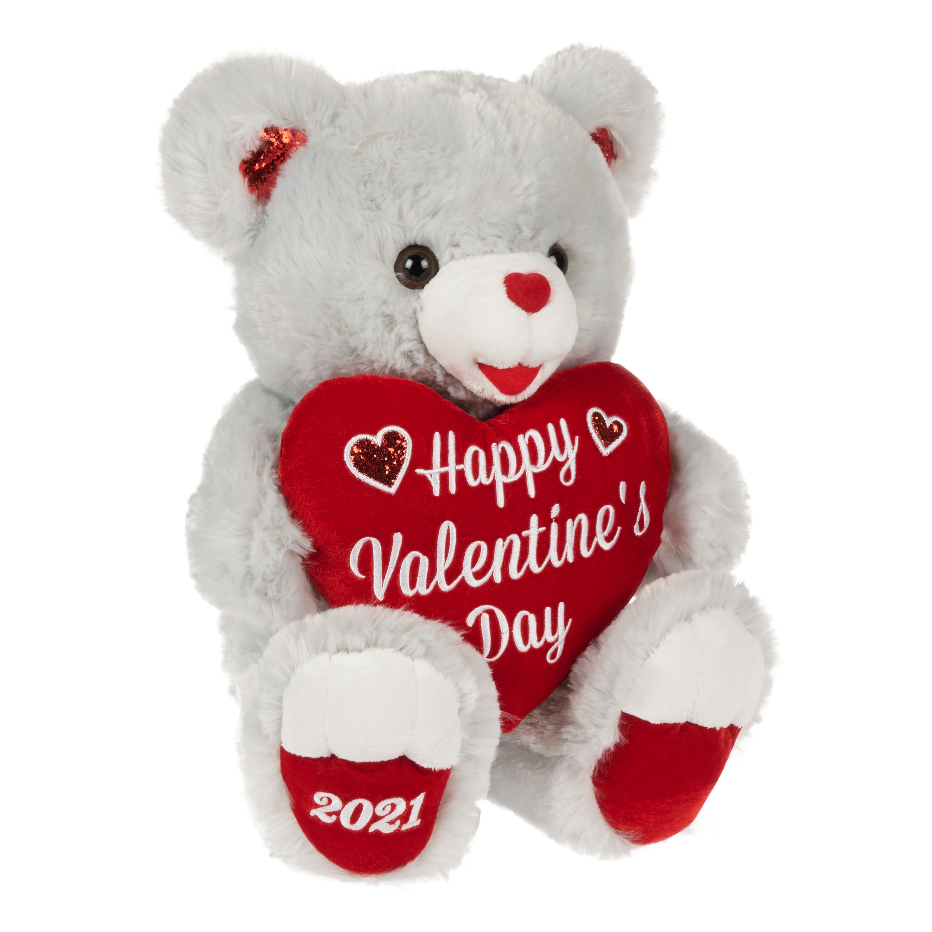 Way To Celebrate Valentine’s Day Large Sweetheart Teddy Bear 2021, Gray