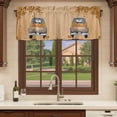 thumbnail image 6 of Fall Truck Curtain Valances for Windows, Kitchen Valance Window Treatments Panel 2 Pack, Thanksgiving Tree Maple Leaf Pumpkins Orange Rod Pocket Short Curtains for Bathroom Bedroom 42 x 18 Inch, 6 of 8