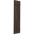 thumbnail image 3 of Ekena Millwork 11 1/2"W x 82"H Americraft Three Board (2 Batten) Exterior Real Wood Spaced Board-n-Batten Shutters w/ Z-Bar (Per Pair), Raisin Brown, 3 of 10