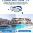 thumbnail image 4 of Máscara de buceo con snorkel para niños, máscara de natación panorámica 180, gafas de natación con lentes de vidrio templado antivaho y cubierta para la nariz, 4 of 5