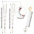 thumbnail image 4 of Yiflin Natural Stone Crystal Lanyard with ID Badges for Keys, Retractable Teacher Neck Strap with PU Card Holder, Handicrafts for Women, 4 of 6