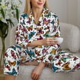 thumbnail image 6 of Naloa Colorful Flying Butterflies Pajamas for Women Set, Womens Pajama Sets, Lounge Sets for Women, 2pjs for Women-XX-Large, 6 of 7