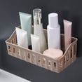 thumbnail image 6 of WWG No Drill Over The Shower Rod Caddy, Hanging Bathroom Shelf Organizer for Shampoo Soap, Rotating Plastic Storage Basket with Hook, 10.4x4.72 Inches, 6 of 7