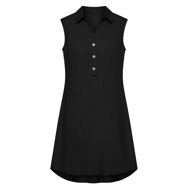 collared fall dress Fitted Long Sleeve Dress With Stand-Up Collar Black S