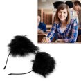 thumbnail image 4 of Diadema Con Orejas Peludas, Diadema Con Orejas De Gato De Peluche, Orejas Ajustables Suaves, Decorativas Para Halloween, Para Fiesta, Para Cosplay EOTVIA No, 4 of 6