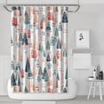thumbnail image 1 of Rideau de Douche pour Salle de Bain Vacances Xmas Forêt Rustique Rideaux de Douche Imperméables Modernes Crochets Inclus,72x72 Pouces, 1 of 5