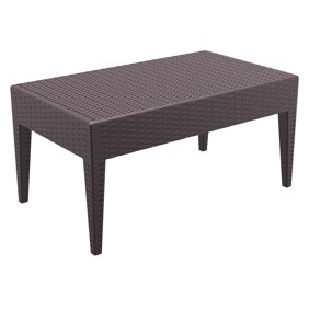 Jeco Wicker Patio Furniture Coffee Table In Espresso Walmart Com Walmart Com