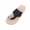 Black, variant on Women's Toe Loop Wedge Slide Sandals Braided Platform Southwestern Boho Sandals Orange 5.5